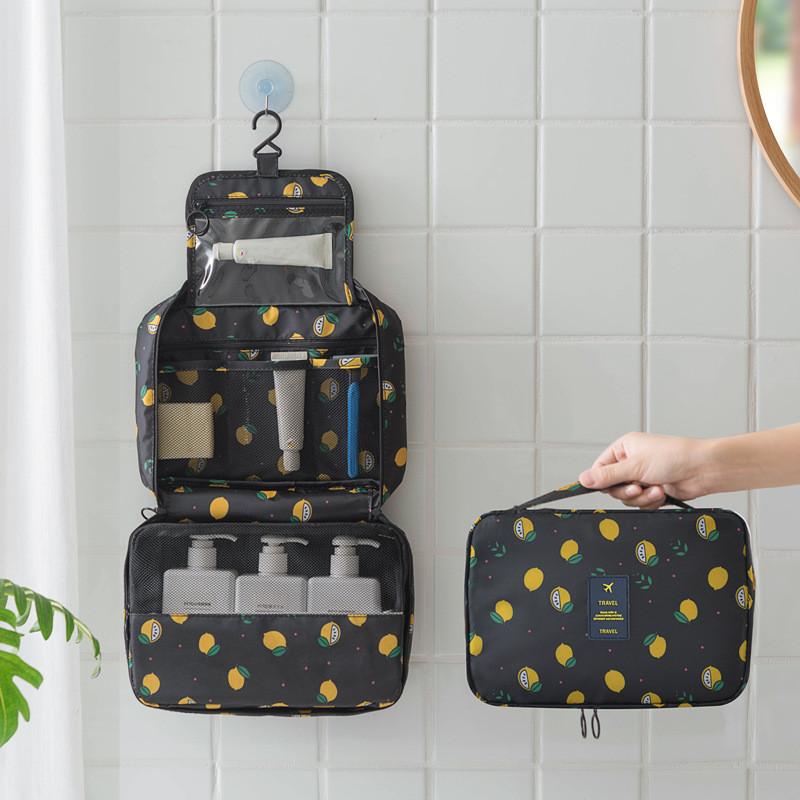 Makeup Organizer Hanging Bag With Waterproof Material For Travel And Bathroom Use