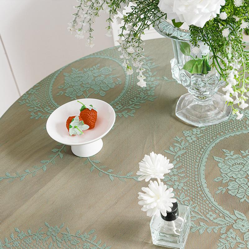 Pastoral Hollow Lace Tablecloth Round Window Grilles Ruffle Edge Tablecloth Small Fresh Lace Tablecloth