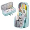 Large-capacity Folding Pencil Case Double-layer Aesthetic Pen Storage Bag Portable Zipper Student Stationary Boxes School/Office