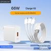66W Charger Set for Apple & Android: 17-Port Head & 3-in-1 Fast Charging Cable, 3C Certified