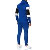 Men's Fashion Leisure Color Patchwork Sports Fitness Hoodies Pants Suit