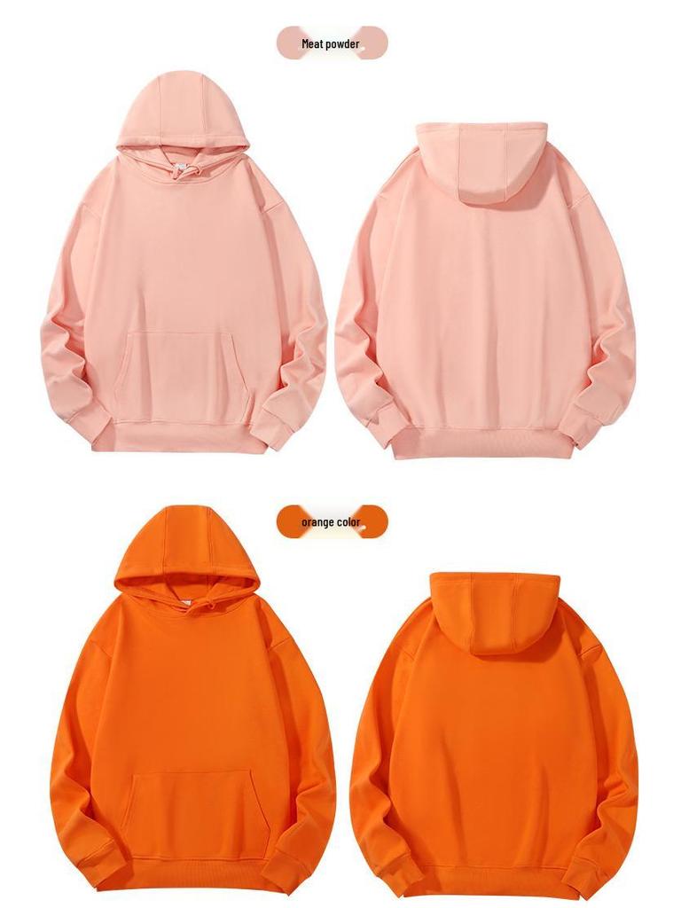 Unisex Heavy-Duty 380g Hoodie, Drop-Shoulder, Loose Fit, Solid Color Cotton, Ideal for Autumn/Winter Sports, Available In Stock. 