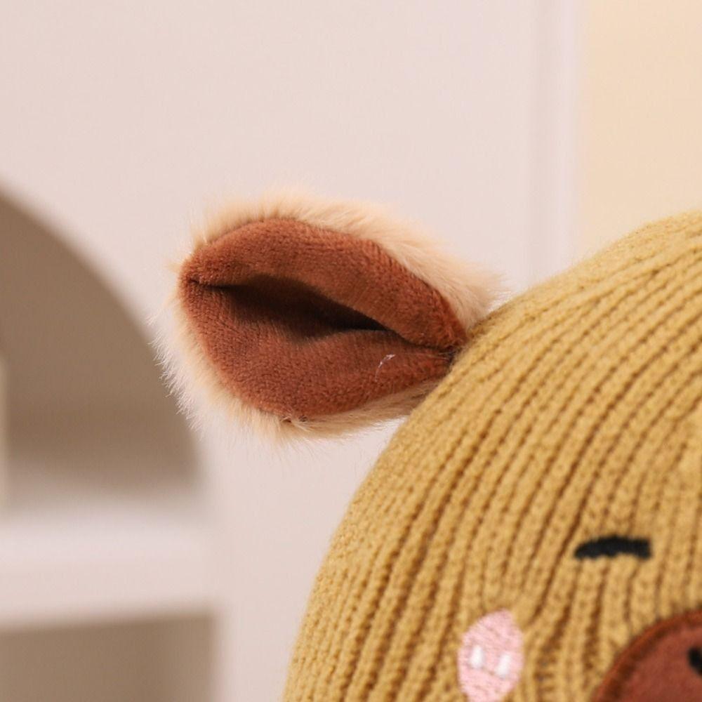 Capybara Baby Mütze Wolle Baby Strickmütze NEU Gehäkelte Mützen Herbst und Winter