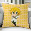 Anime The SSeven DDeadly Sins Meliodas cushion cover Birthday Anniversary Gifts Double Sided Printed Zipper Cushion Cover
