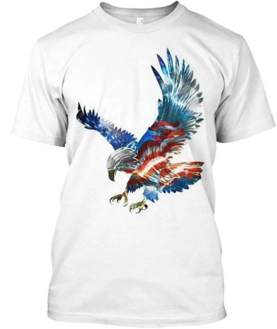 Футболка с принтом Орла и Флага American Eagle Сделано в США Размеры от S до 5XL 4XL