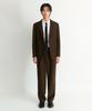 NONBLANK Single-Pleat Wide Fit Jersey Slacks_Dark Brown