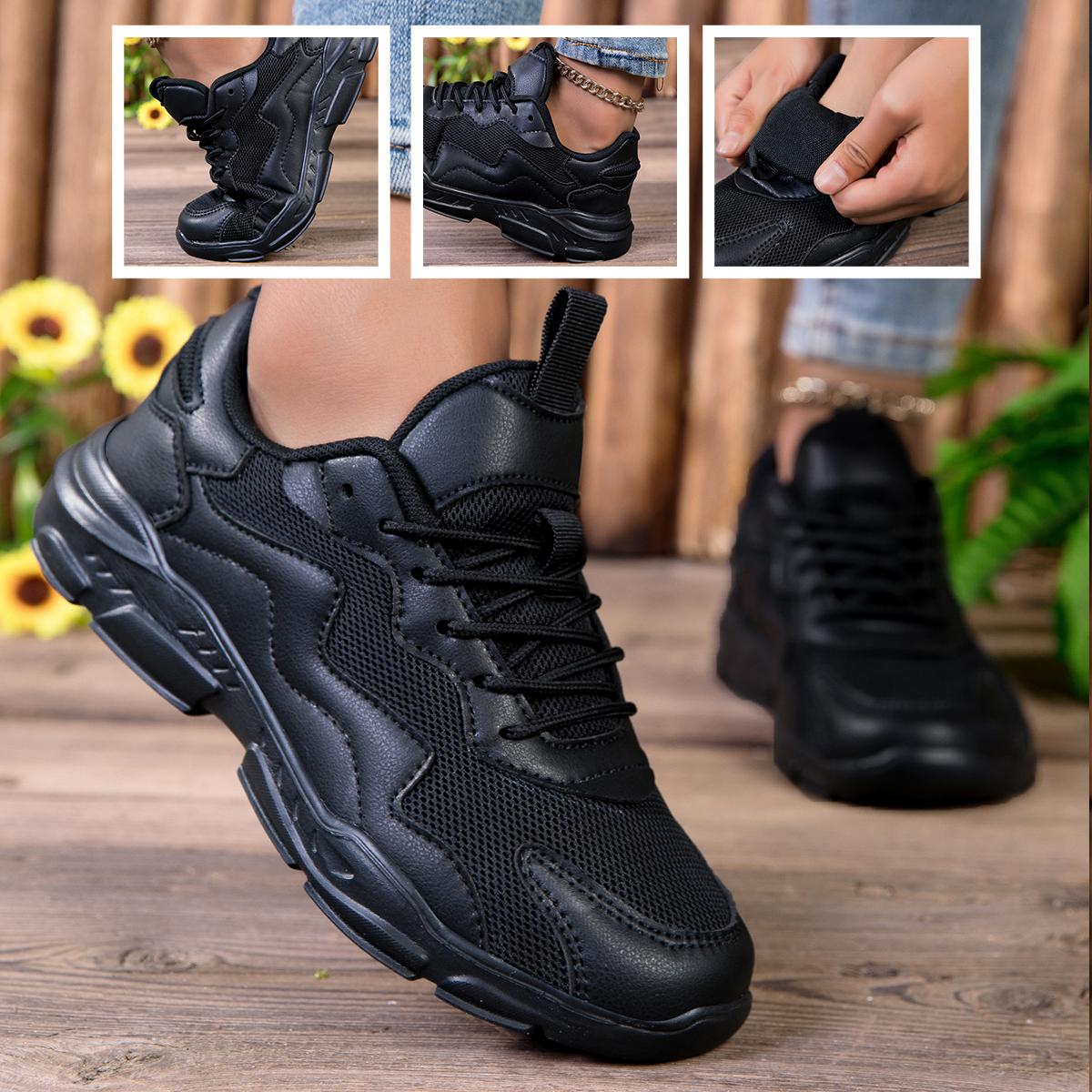 

Women casual shoes comfortable white shoes fashionable and trendy running shoes women walking shoes sneakers 35 чорний