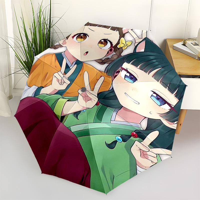 

1pc Outdoor Umbrella with Cute Anime Characters - Automatic Opening/Closing, Portable 3-Fold Design, 8-Bone Iron Frame, Perfect Gift for Fans, Tr
