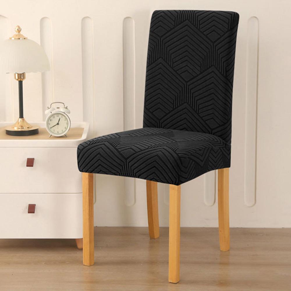 Durable Elastic Stretch Dining Chair Cover Waterproof Solid Color Seat Covers Dustproof Parson Chair Slipcovers Household