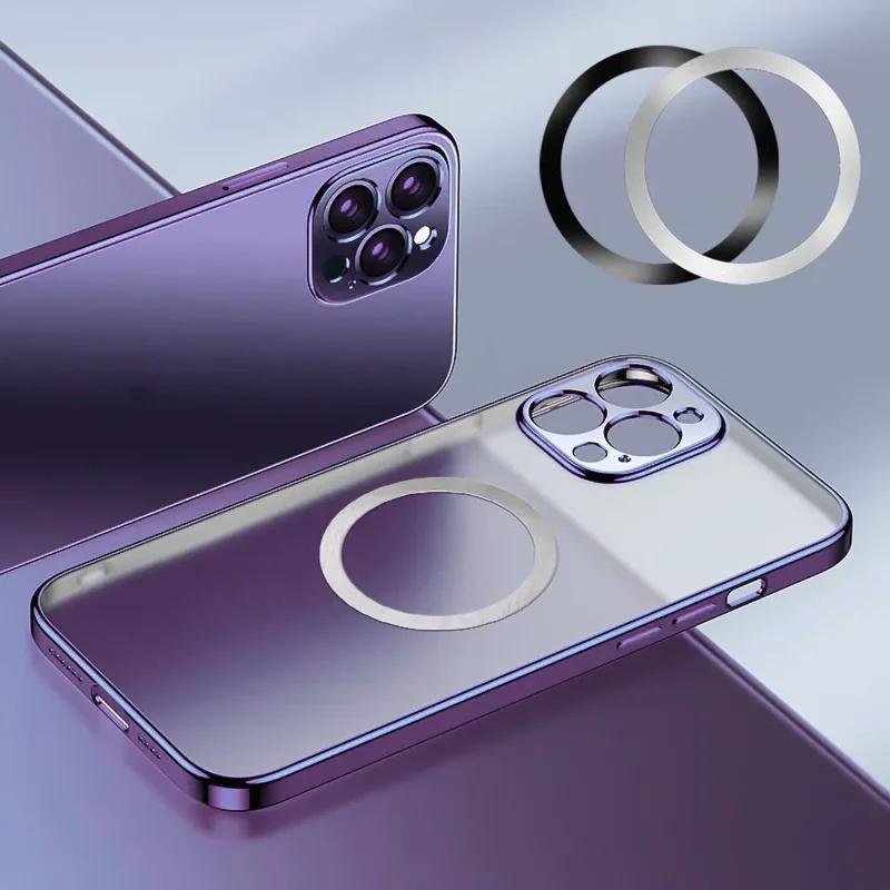 Universal Magnetic Metal Plate Ring For Samsung iPhone Magsafe Wireless Charger Car Phone Holder Sticker Round Magnet Patch 5