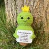 Handmade Crochet Animal Dolls: Brown Bear, Pug, White Dove & Hedgehog Ornaments
