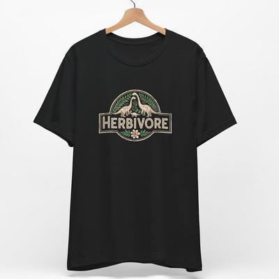 Herbivore T-and Kids Tshirt, Vegan and Kids Tshirt, Vegetarian Tee, Cruelty Free Clothing, Plant Based, Vegan Gift Idea, Black Unisex Tand Kids Tshirt