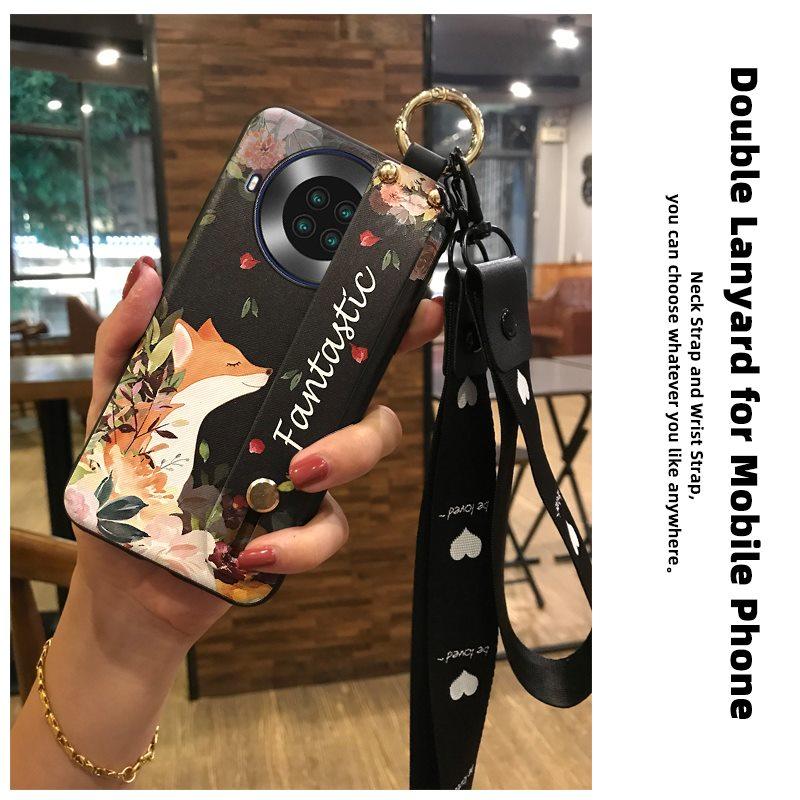 Silicone Fashion Design Phone Case For Cubot Note20 Durable Phone Holder Wrist Strap Back Cover Kickstand Waterproof