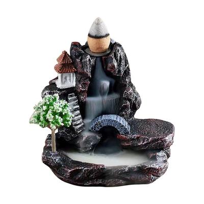 Bruciatore di incenso a riflusso - Porta incenso in ceramica a riflusso - Porta incenso - Decorazione Zen per legno di sandalo, aromaterapia interna della camera da letto