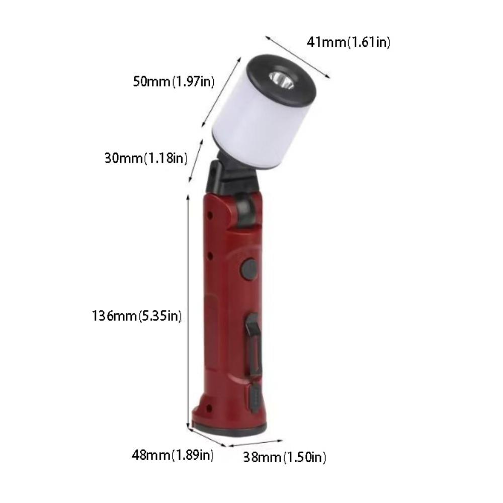 With Hanging Hook USB Rechargeable Work Light 180° Folding Folding Flashlight  Emergency Repair
