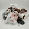 Sleep Baby Pompom Baby Keychain Fluffy Car Keyring Funny Plush Dolls Pendant  Girl