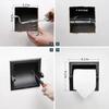 2025 New Toilet Paper Holder with Mounting Bracket Bathroom Wall Mount  Black Metal Toilet Paper Holder Recessed