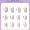 108pcs Mixed Color Fake Nail Almond Coffin Press On Nails New French False Nail  DIY