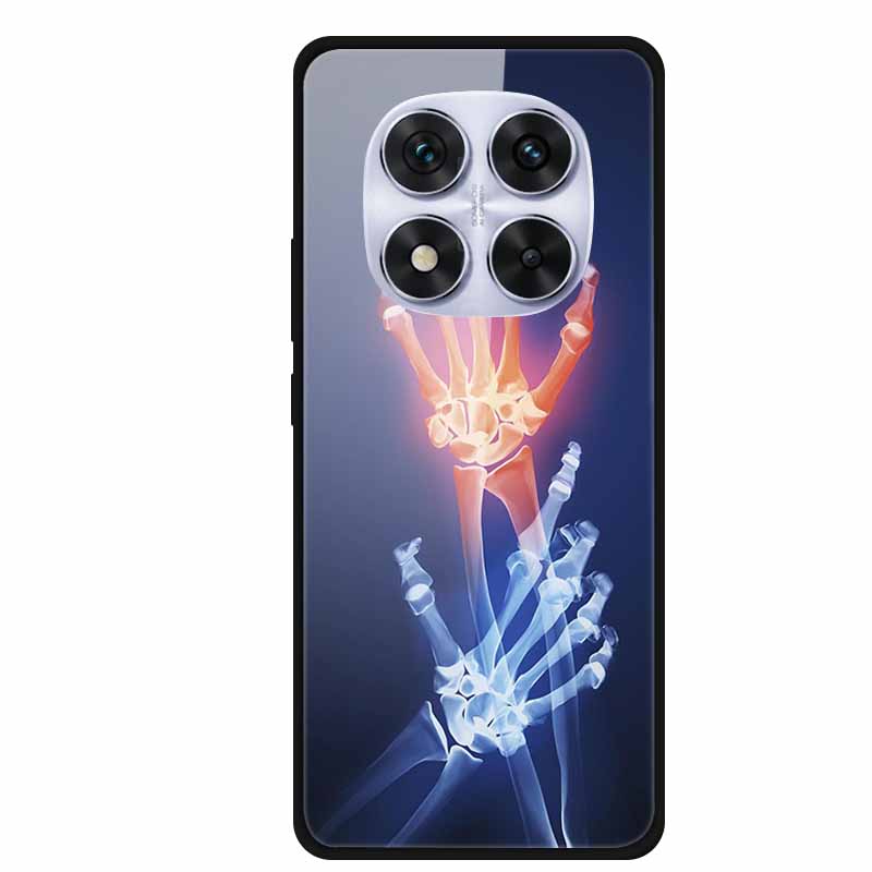 Tempered Glass Case For Redmi Note 14 Pro Coque 14Pro Flowers Phone Cases For Xiaomi Redmi Note14 Pro Hard Back Cover Case Funda