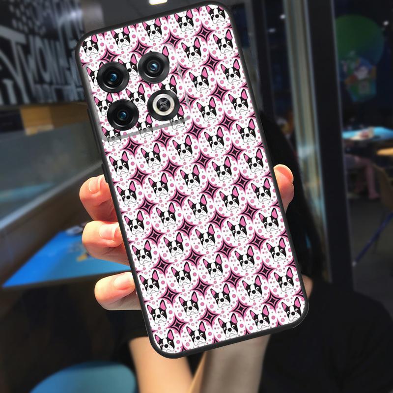 Funny Boston Terrier Dog Funda For OnePlus 13 12 R 11 9 10 Pro 8T 9RT 10T OnePlus Nord 4 CE 2 3 Lite N30 N20 Case