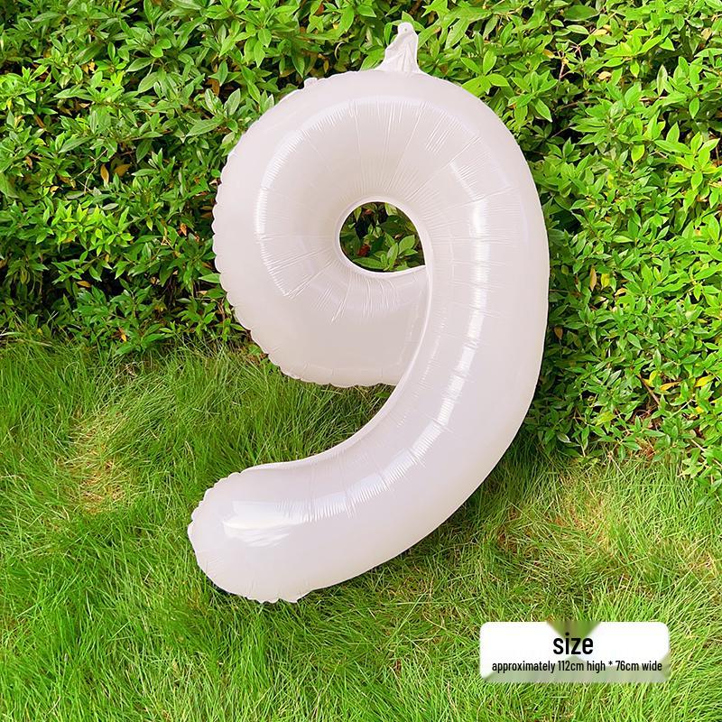 White Number Balloons for Kids' First Birthday Party Decorations