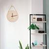 Simple Design Wooden Nordic Sling Wall Clock for Creative Home Living Room Decor