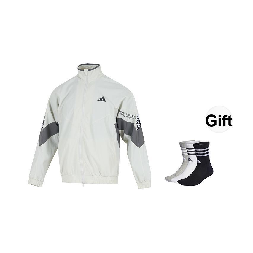 adidas Wording Pack Casual Classic Simple Retro Loose Collar Breathable Jacket Men Jacket KA1264