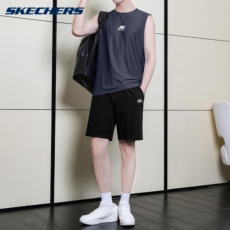 Skechers Mens Sleeveless Ice Silk Textured Round Neck Sports Vest Men tops P225M288-026R