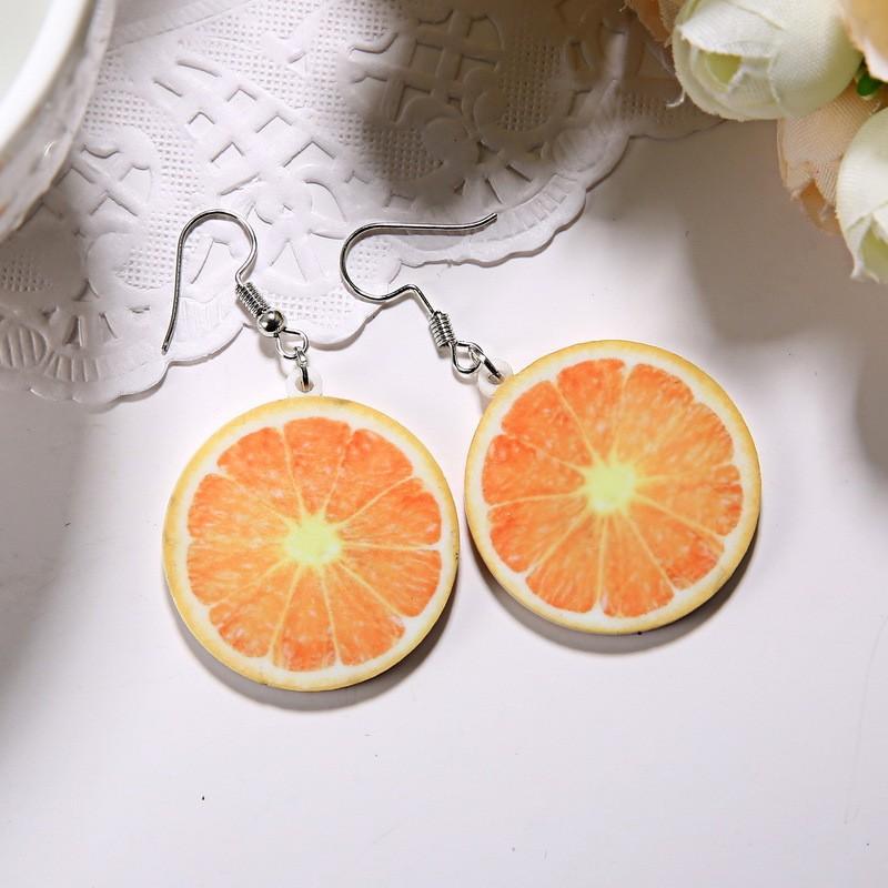 Fresh Fruit Acrylic Earrings For Women Summer Fashion Stylish Jewelry