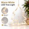 Christmas Tree Decorative Suction Cup Lights, Colorful String Lights with, Flashing and Timer Modes, 3 AAA Battery Operated