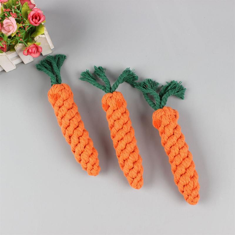 Pet Toys Cotton Rope Weaving Carrot Puppy Dogs To Relieve Boredom and Wear Resistance and Bite Resistance Pet Supplies