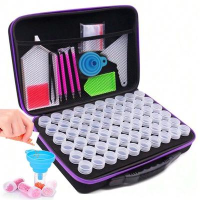 EVA Diamond Painting Storage Bag and Tool Kit with Small Bottles for Jewelry Embroidery Accessories