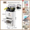 JEKO Elevated Kitchen Trash Can with Lid, Push-to-Open, Large Capacity, Double Layer for Dry/Wet Separation
