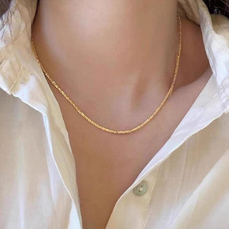 Titanium Steel Non-Fading Snake Bone Chain 2025 Necklace Women'S Simple Necklace All-Match Commuter Chain Clavicle Chain