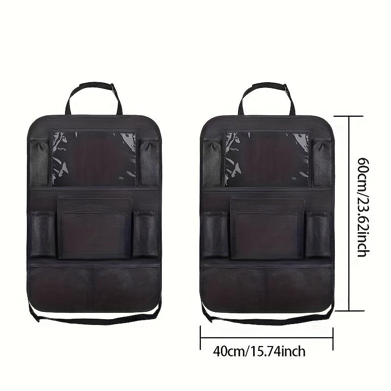 2Pcs Car Seat Back Storage Bag with 10 Compartments, Mesh Pockets for Daily Items & Books, Universal for All Cars and SUVs