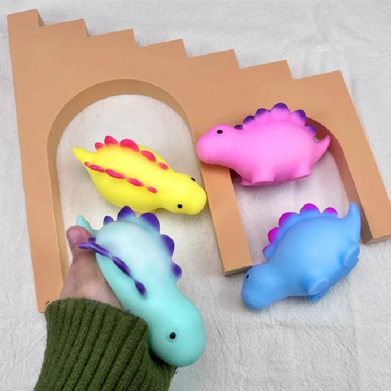 Simulation Kawai Cartoon Mini Stegosaurus Stress Relief Vent Autism Children Toy Fidgeting Toy Tpr Creative Gift Cute Decoration
