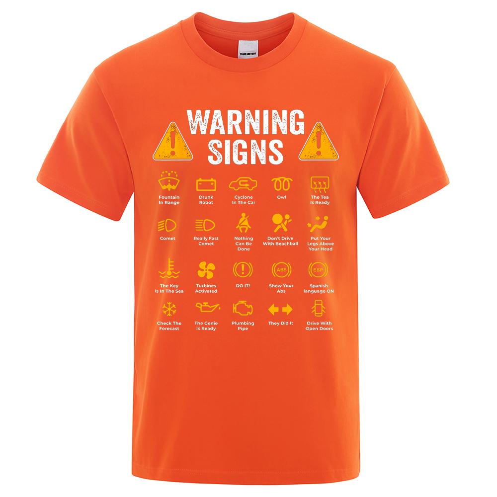Funny Driving Warning Signs 101 Auto Mechanic Gift Driver T-Shirt Fashion Casual T Shirt Cotton Mens Tops Tees Casual Oversized