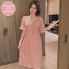 Chic Summer Nightdress for Women with Chest Pads – Loose, Medium-Long Fit, Plus Size