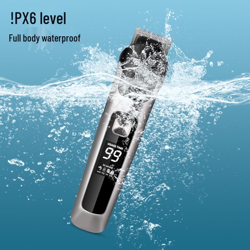 Six-in-One Electric Hair Trimmer and Body Grooming Kit - Full Body Washable Clippers