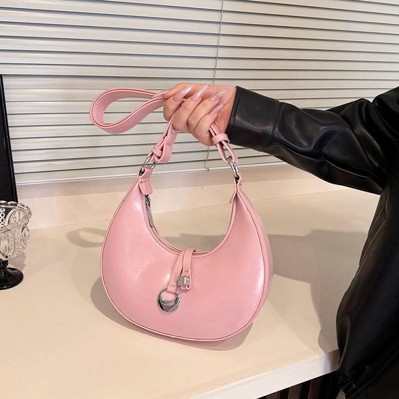 2025 new underarm bag women's large-capacity portable fashion retro shoulder bag niche simple commuter crescent bag