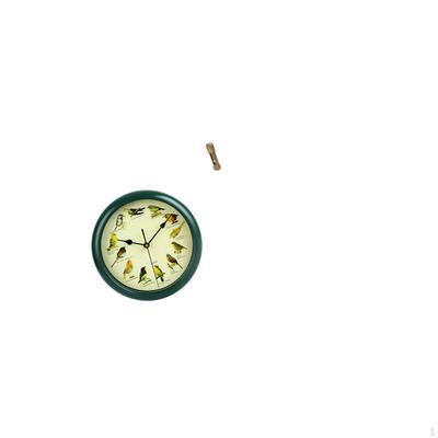 Melodic Green Clock with Musical Birds And Miniature Grandfather Floor for Bedroom Living Room