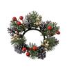Christmas Candle Rings Wreath Christmas Table Centerpieces Decoration for Pillars Candle Wine Bottle Door Window Chair