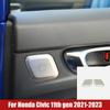 Εσωτερική πίσω λαβή πόρτας Ακουστική κουκούλα ηχείου Διακοσμητικό κάλυμμα πλαισίου Αυτοκόλλητο για αυτοκίνητο Honda Civic 11th Gen 2022 2023