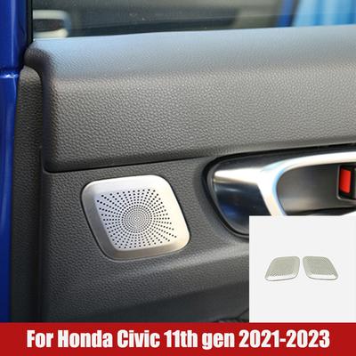 Vnitřní klika zadních dveří Audio Klakson Kapota Reproduktor Obložení Kryt Rámeček Samolepka pro vůz Honda Civic 11th Gen 2022 2023