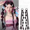 1pcs Sweet Bubble Braid Synthetic Wig Women Colorful High Ponytail Boxer Braid Natural Extension Hair Accessories