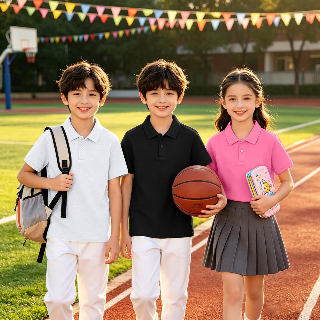 Kids Quick-Dry Shirt with Collar for Play and Everyday Wear