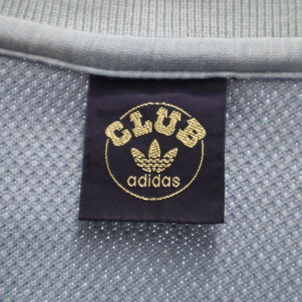 Adidas 70s 80s Vintage Descente Long Sleeve Polo Shirt L Blue Men's Used