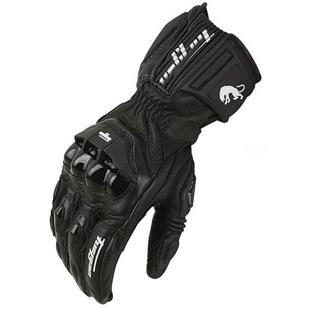 Motorcycle Gloves Black Racing Genuine Leather Motorbike White Road Riding Team Glove Summer Winter Wearable for Furygan AFS 18