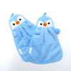 Children's Cartoon Penguin Coral Fleece Hand Towel - Thick, Soft, Absorbent