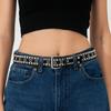 Luxury Design Business Waist Belt Pin Buckle Punk Waistband Rivet Belt  Paired with Skirts Jeans